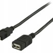 Valueline 1m USB A-A P-M hosszabitó kábel, fekete