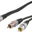 Audio kábel 3,5mm jack > 2x RCA átalakító, 5m Delock 84212