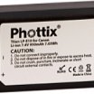 Phottix Canon LP-E10 7,4V 960mAh utángyártott digit. kamera akkumulátor