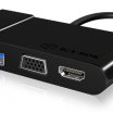 Raidsonic USB3.0 Type C - VGA+HDMI+Gbe+USB3.0 fordító, fekete