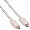 Roline 0,5m USB3.1 Type C M-M kábel, fehér