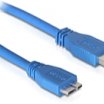 Delock 3m USB 3.0 type-A male - USB 3.0 type Micro-B kábel, kék