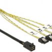 Delock 1m Mini SAS HD SFF-8643 - 4 x SATA 7pin Raid kábel