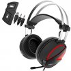 Gamdias HEBE E1 Gaming headset, fekete/piros