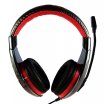 Media-Tech MT3574 Nemesis USB sztereó fejhallgató, fekete/piros