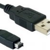 Valueline 1,8m USB2.0 AM4P-6 (A-B) digitális kamera kábel, fekete