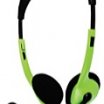 basicXL BXL-HEADSET1GR zöld fejhallgató mikrofonnal