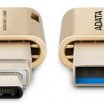 ADATA AUC350-32G-CGD 32Gb USB 3.1 OTG pendrive, arany