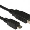 Roline 1,8m USB2.0 A-microB kábel, fekete