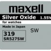 Maxell SR527SW 1,55 V ezüst-oxid gombelem