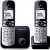 Panasonic fekete telefon DECT KX-TG6812PDB DUO