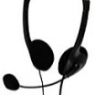 basicXL BXL-HEADSET1BL fekete fejhallgató mikrofonnal