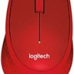 Logitech M330 Silent Plus Red vezeték nélküli optikai egér, piros