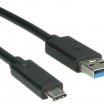 Roline 1m USB3.0 A M - USB 3.1 Type C M kábel, fekete