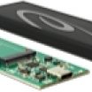 Delock M.2 SSD 80 mm - SuperSpeed USB 10 Gbps (USB 3.1 Gen 2) USB Type-C külső SSD ház, fekete