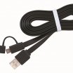 Gembird 1m USB - Lightning+Micro USB kábel, fekete