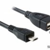 Delock 83183 Fordító OTG USB Micro B - USB2.0-A 50cm