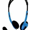 basicXL BXL-HEADSET1BU kék fejhallgató mikrofonnal