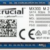 Crucial MX300 275GB CT275MX300SSD4 M.2 2280 SATA SSD meghajtó