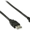 Nedis 0,5m USB A-microB M-M kábel, fekete CCGP60500BK05