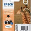 Dupla csomag Epson C13T07114H10 fekete tintapatron 2x11,1 ml